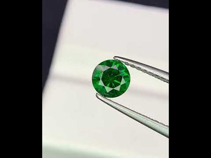 Natural Tsavorite Garnet 0.59 Carat 5.1x5.1 MM Round Shape Diamond Cut Faceted Gemstone