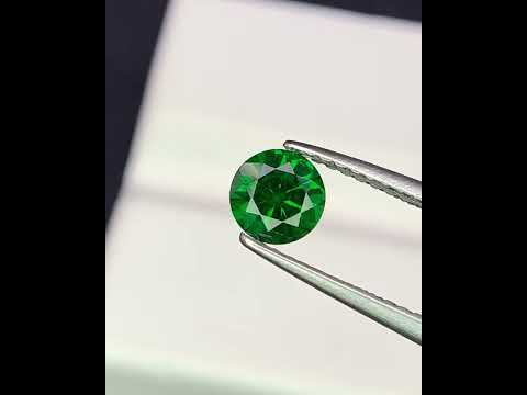 Natural Tsavorite Garnet 0.59 Carat 5.1x5.1 MM Round Shape Diamond Cut Faceted Gemstone