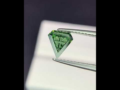 Natural Green Sapphire 0.84 Carat 7.1x6.4 MM Fancy Shape Fantasy Cut Faceted Gemstone