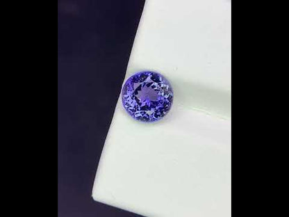 Natural Bi Color Tanzanite 1.94 Carat 7.6x7.6 MM Round Shape Faceted Gemstone