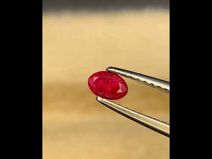 Natural Ruby 0.40 Carat 4.8x3.3 MM Oval Shape Faceted Gemstone