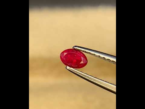 Natural Ruby 0.40 Carat 4.8x3.3 MM Oval Shape Faceted Gemstone