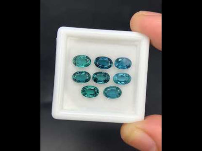Natural Blue Tourmaline Lot 6x4 MM Oval Shape Faceted Gemstone Lot