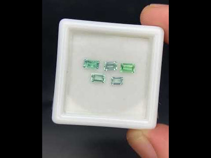 Natural Rare Kornerupine Lot 0.76 Carat Mix Size Baguette Shape Faceted Gemstone 5 Piece Lot