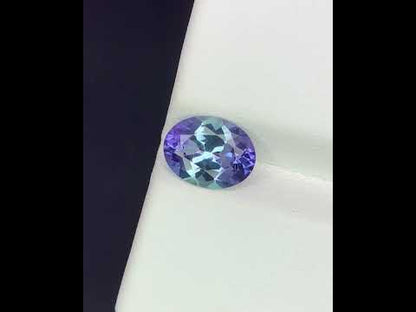 Natural Bi Color Tanzanite 1.46 Carat 8.5x6.5 MM Oval Shape Faceted Gemstone