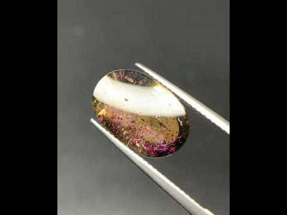 Natural Rare Pink Fire Quartz 6.20 Carat 16x10.7 MM Oval Shape Covellite Quartz Gemstone from Brazil