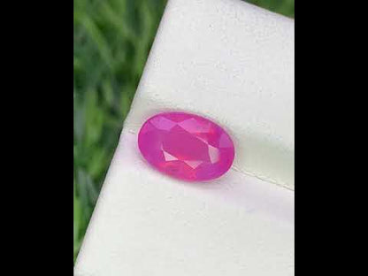 Natural Pink Mahenge Opalescent Spinel 2.52 Carat 10.2x6.8 MM Oval Shape Faceted Gemstone