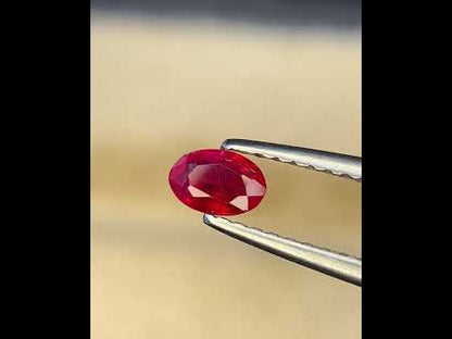 Natural Ruby 0.36 Carat 5x3.3 MM Oval Shape Faceted Gemstone