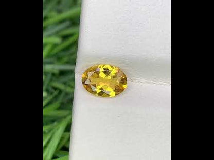 Natural Yellow Tourmaline 0.63 Carat 7x5 MM Oval Shape Faceted Gemstone