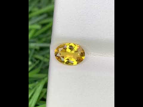 Natural Yellow Tourmaline 0.63 Carat 7x5 MM Oval Shape Faceted Gemstone