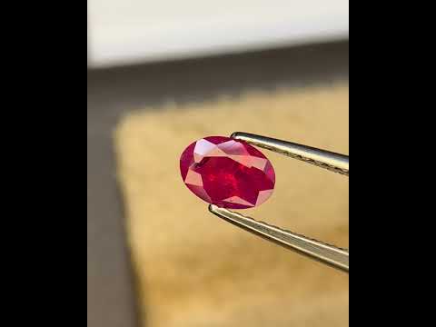 Natural Ruby 0.66 Carat 6.5x4.5 MM Oval Shape Faceted Gemstone