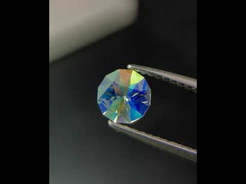 Natural Multi Fire Rainbow Moonstone 0.48 Carat 5.6x5.6 MM Corner Cut Faceted Gemstone