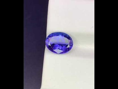 Natural Blue Tanzanite 3.23 Carat 10.2x8 MM Oval Shape Faceted Gemstone