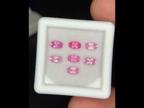Natural Pink Spinel Lot 1.67 Carat 5x3 MM Oval Shape Faceted Gemstone 7 Piece Lot