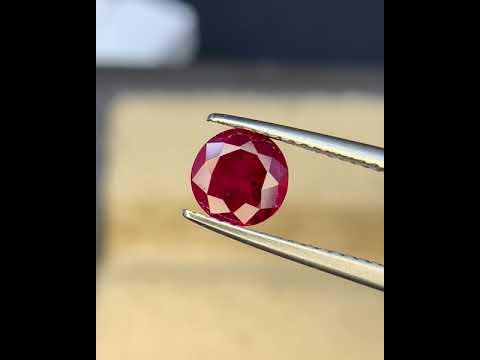 Natural Ruby 1.20 Carat 6.3x6.3 MM Round Shape Faceted Gemstone