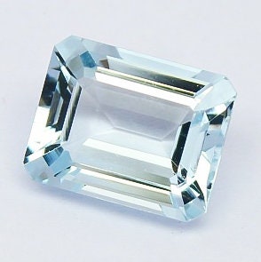 Natural Aquamarine 3.10 Carat 10x8 MM Octagon Shape Faceted Gemstone