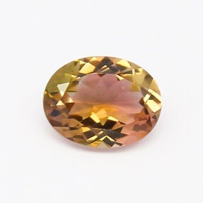 Natural Magical Flawless Bi-color Tourmaline 1.77 Carat 9x7 MM Oval Shape Faceted Gemstone