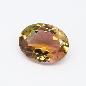 Natural Magical Flawless Bi-color Tourmaline 1.77 Carat 9x7 MM Oval Shape Faceted Gemstone