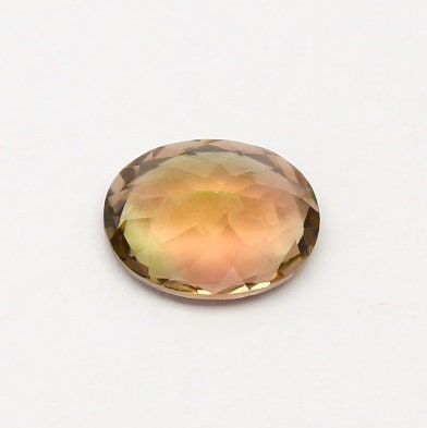 Natural Magical Flawless Bi-color Tourmaline 1.77 Carat 9x7 MM Oval Shape Faceted Gemstone