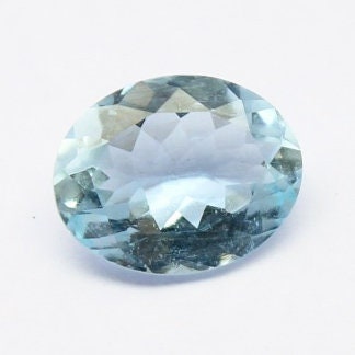 Natural Aquamarine 1.80 Carat 10x8 MM Oval Shape Faceted Gemstone