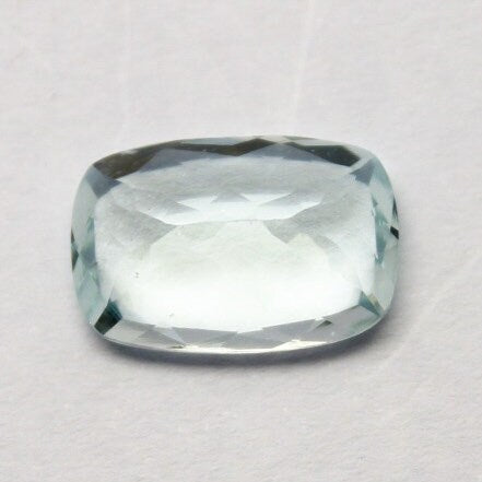 Natural Aquamarine 3.35 Carat 12x8 MM Cushion Shape Faceted Gemstone