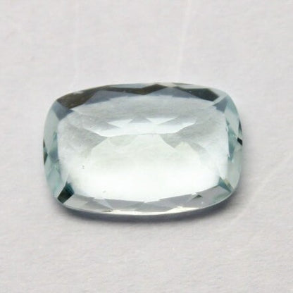 Natural Aquamarine 3.35 Carat 12x8 MM Cushion Shape Faceted Gemstone