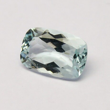 Natural Aquamarine 3.35 Carat 12x8 MM Cushion Shape Faceted Gemstone