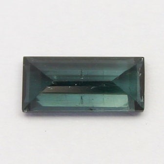 Natural Indicolite Tourmaline 2.68 Carat 12x5.5 MM Baguette Shape Faceted Gemstone