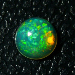 Natural Ethiopian Opal 0.67 Carat 6.5x6.5 MM Round Shape Cabochon Gemstone