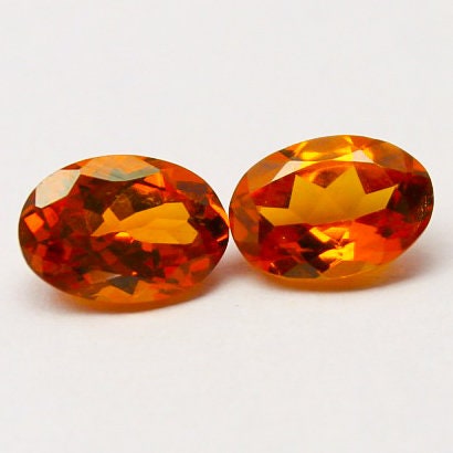 Natural Spessartite Garnet Lot 2.00 Carat 7x5 MM Oval Shape Faceted Gemstone Orange Garnet 2 Piece Lot