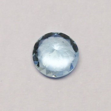 Natural Aquamarine 7x7 MM 1.26 Carat Round Shape Faceted Gemstone