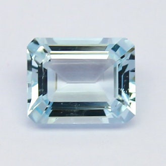 Natural Aquamarine 3.10 Carat 10x8 MM Octagon Shape Faceted Gemstone