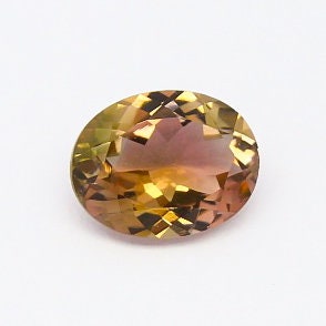 Natural Magical Flawless Bi-color Tourmaline 1.77 Carat 9x7 MM Oval Shape Faceted Gemstone