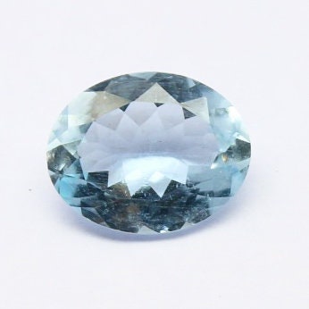 Natural Aquamarine 1.80 Carat 10x8 MM Oval Shape Faceted Gemstone