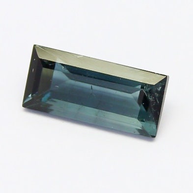 Natural Indicolite Tourmaline 2.68 Carat 12x5.5 MM Baguette Shape Faceted Gemstone