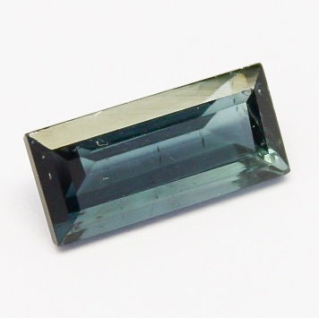 Natural Indicolite Tourmaline 2.68 Carat 12x5.5 MM Baguette Shape Faceted Gemstone