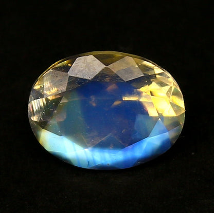 Natural Multi-Fire Rainbow Moonstone 1.83 Carat 9x7 MM Oval Shape Faceted Gemstone