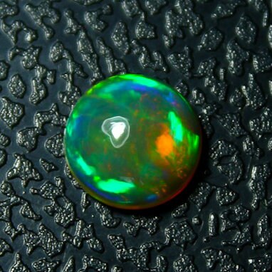 Natural Ethiopian Opal 0.83 Carat 7x7 MM Round Shape Cabochon Gemstone