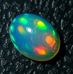 Natural Ethiopian Opal 0.90 Carat 8x6.5 MM Oval Shape Cabochon Gemstone