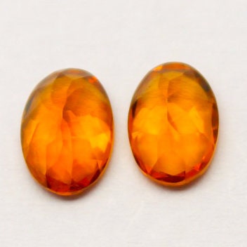 Natural Spessartite Garnet Lot 2.00 Carat 7x5 MM Oval Shape Faceted Gemstone Orange Garnet 2 Piece Lot