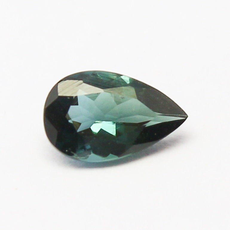 Natural Indicolite Tourmaline 0.59 Carat 7.3x4.1 MM Pear Shape Faceted Gemstone