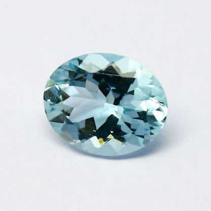 Natural Aquamarine 1.99 Carat 10x8 MM Oval Shape Faceted Gemstone