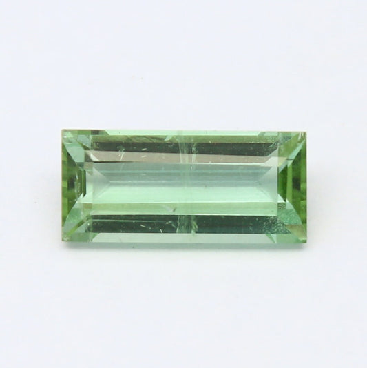 Natural Green Tourmaline 2.12 Carat 11.3x5  MM Baguette Shape Faceted Gemstone