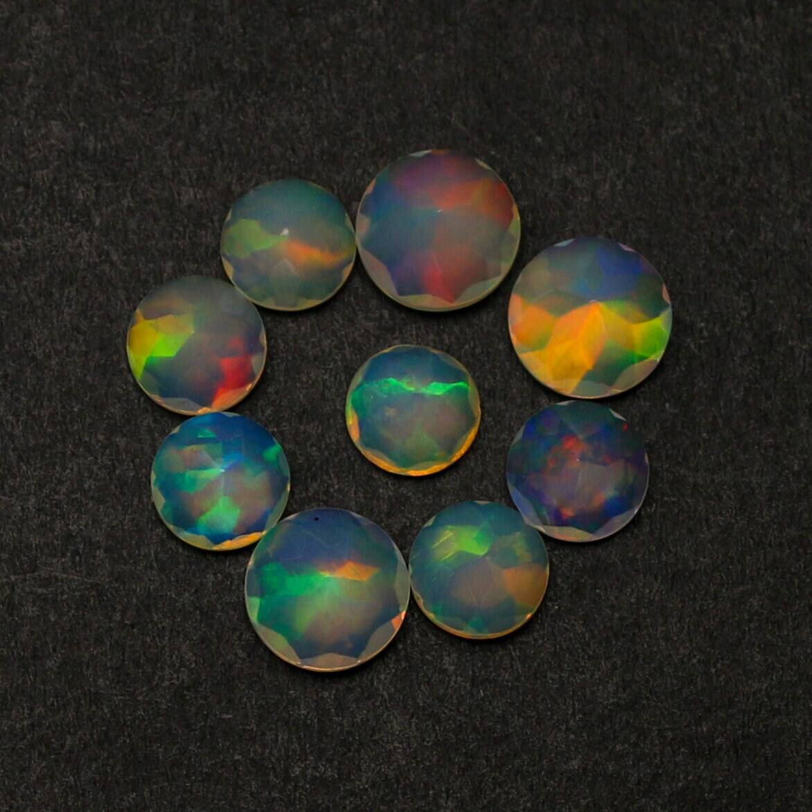 Natural Rare Ethiopian Opal Round/Octagon Shape Faceted Gemstone