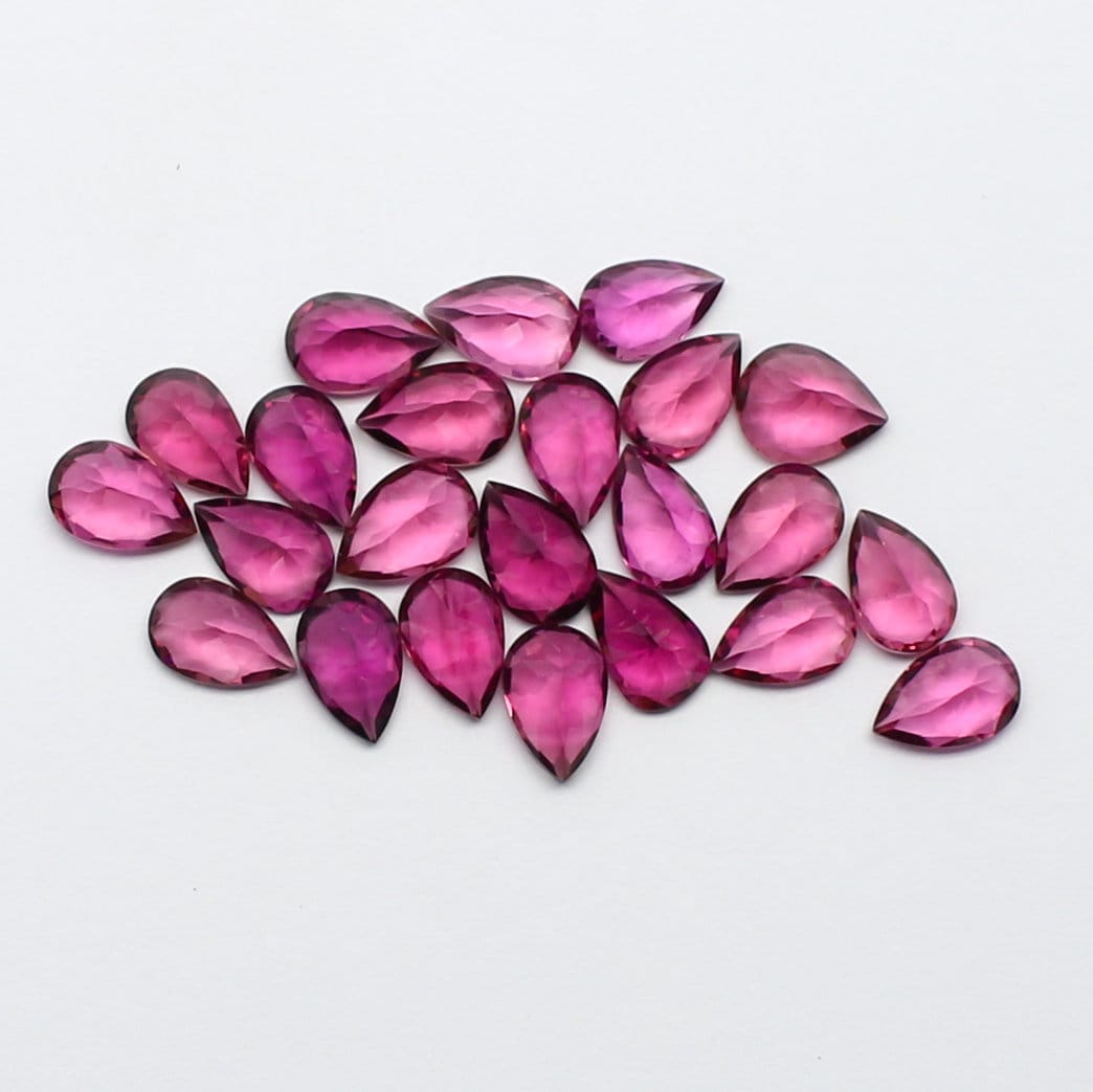 Natural Flawless Pink Tourmaline 6x4 MM Pear Shape Faceted Gemstone