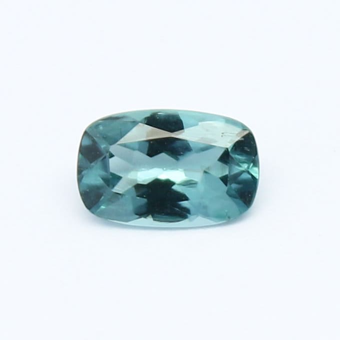 Natural Indicolite Tourmaline 0.36 Carat 5.9x3.8 MM Cushion Shape Faceted Gemstone