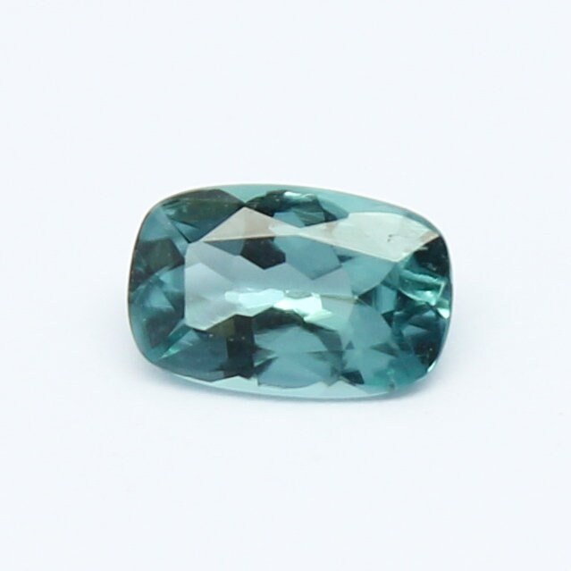 Natural Indicolite Tourmaline 0.36 Carat 5.9x3.8 MM Cushion Shape Faceted Gemstone