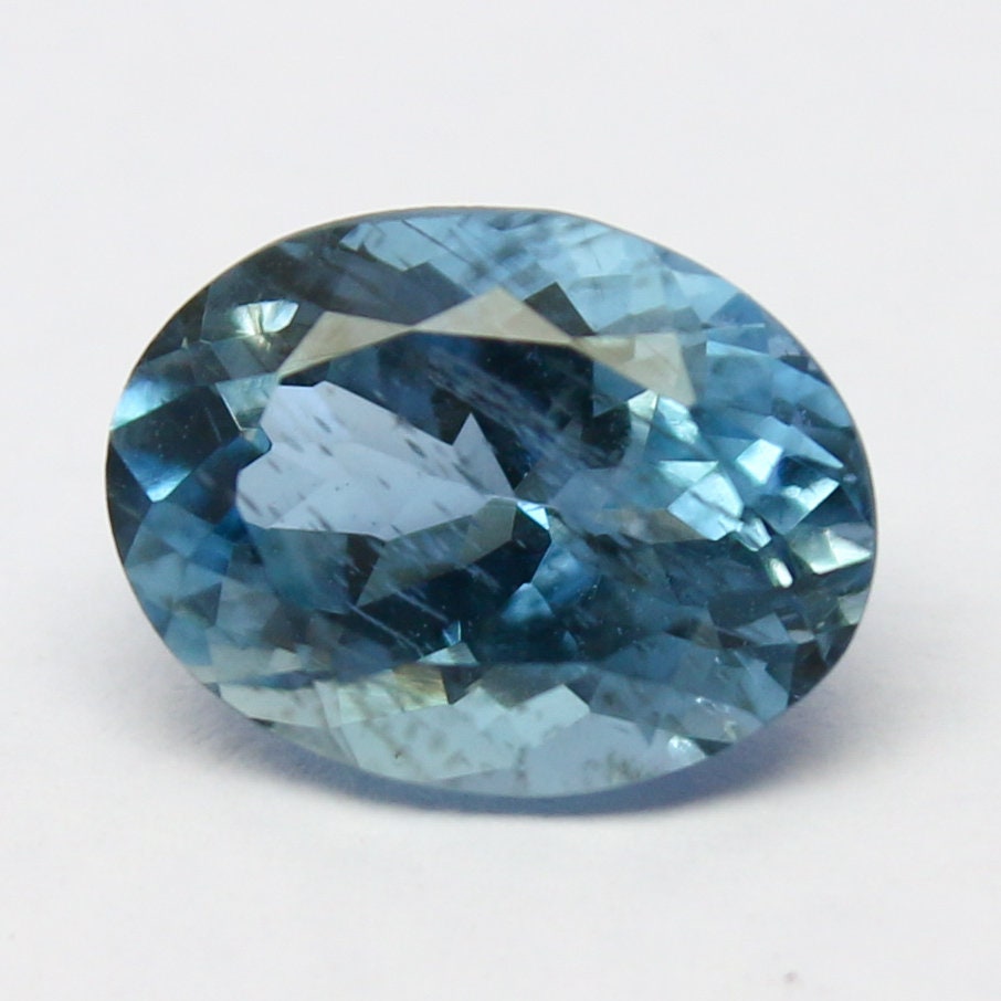 Natural Santa Maria Aquamarine 1.78 Carat 9x7 MM Oval Shape Faceted Gemstone