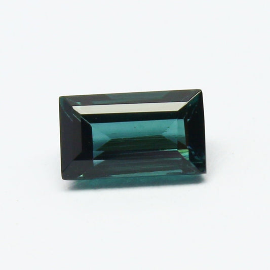 Natural Indicolite Tourmaline 1.10 Carat 7.5x4 MM Baguette Shape Faceted Gemstone