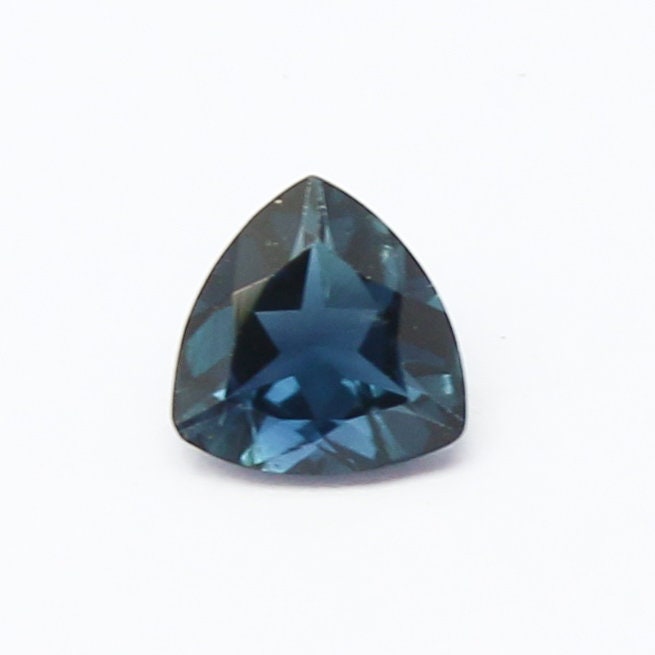 Natural Indicolite Tourmaline 0.56 Carat 5.3x5.3 MM Trillion Shape Faceted Gemstone